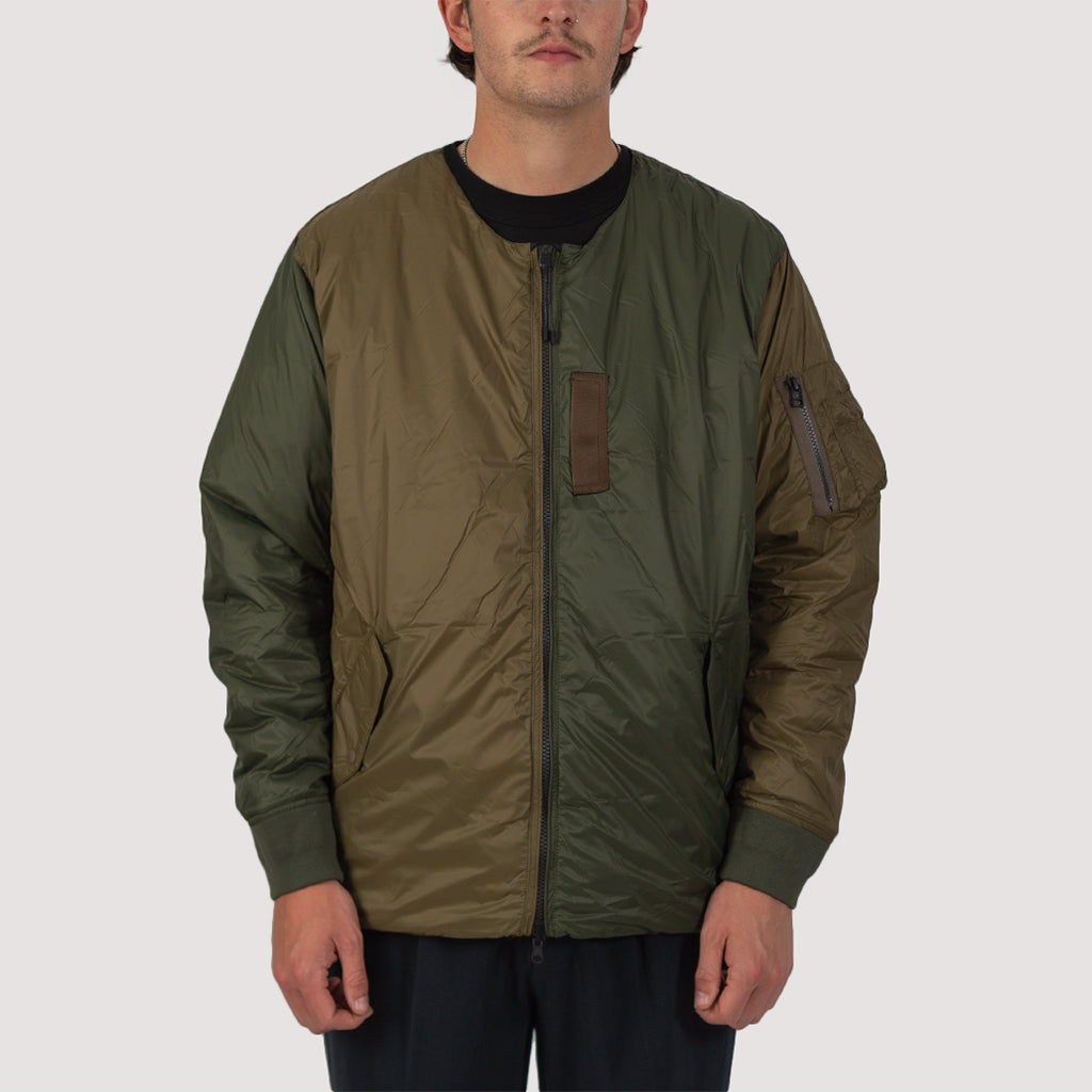 Reversible MA-1 Type Inner Down Jacket - Crazy/Black
