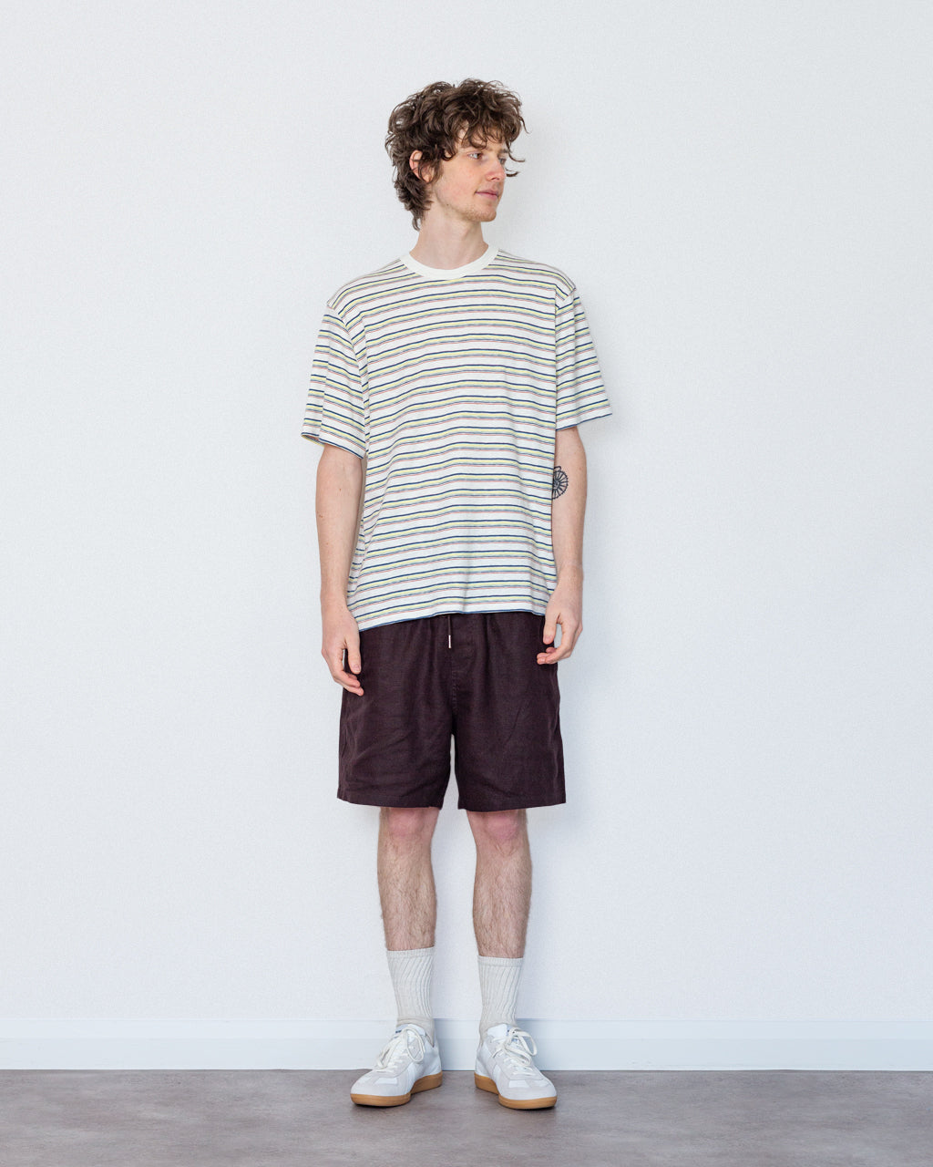 Multi Stripe Tee - Ecru Paradiso Stripe