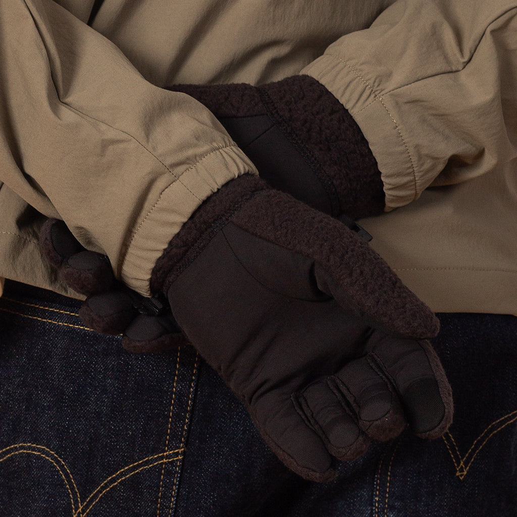 Retro Pile Gloves - Black