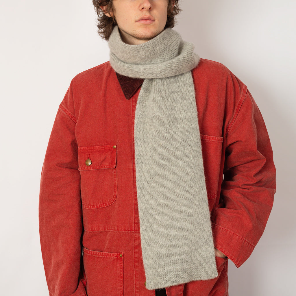 Simple Rib Scarf - Light Grey