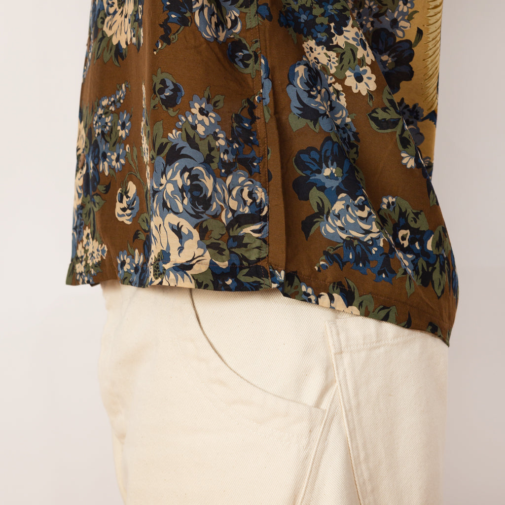 Maria Wrangle Collar Aloha Shirt - Brown