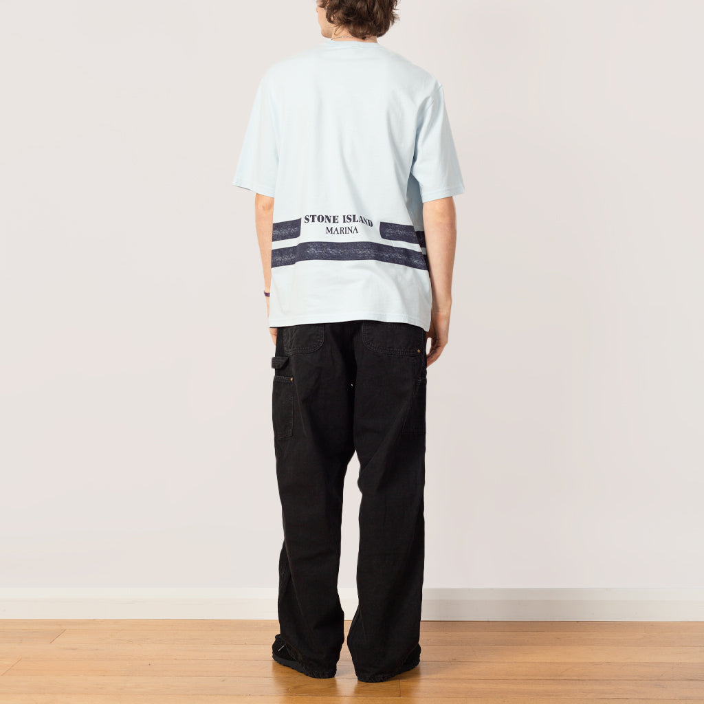 Print Tee - Sky - V0040