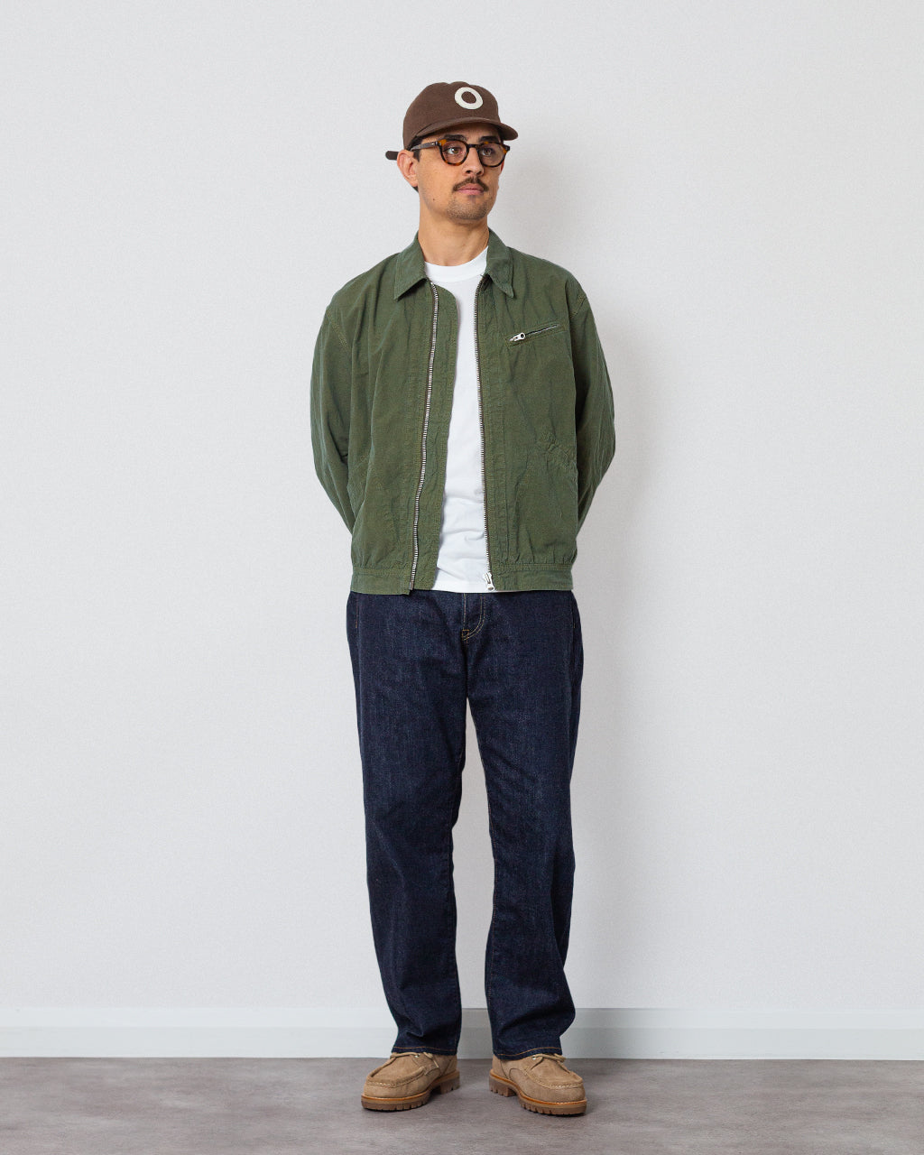 High Density Short Zip Jacket - Olive