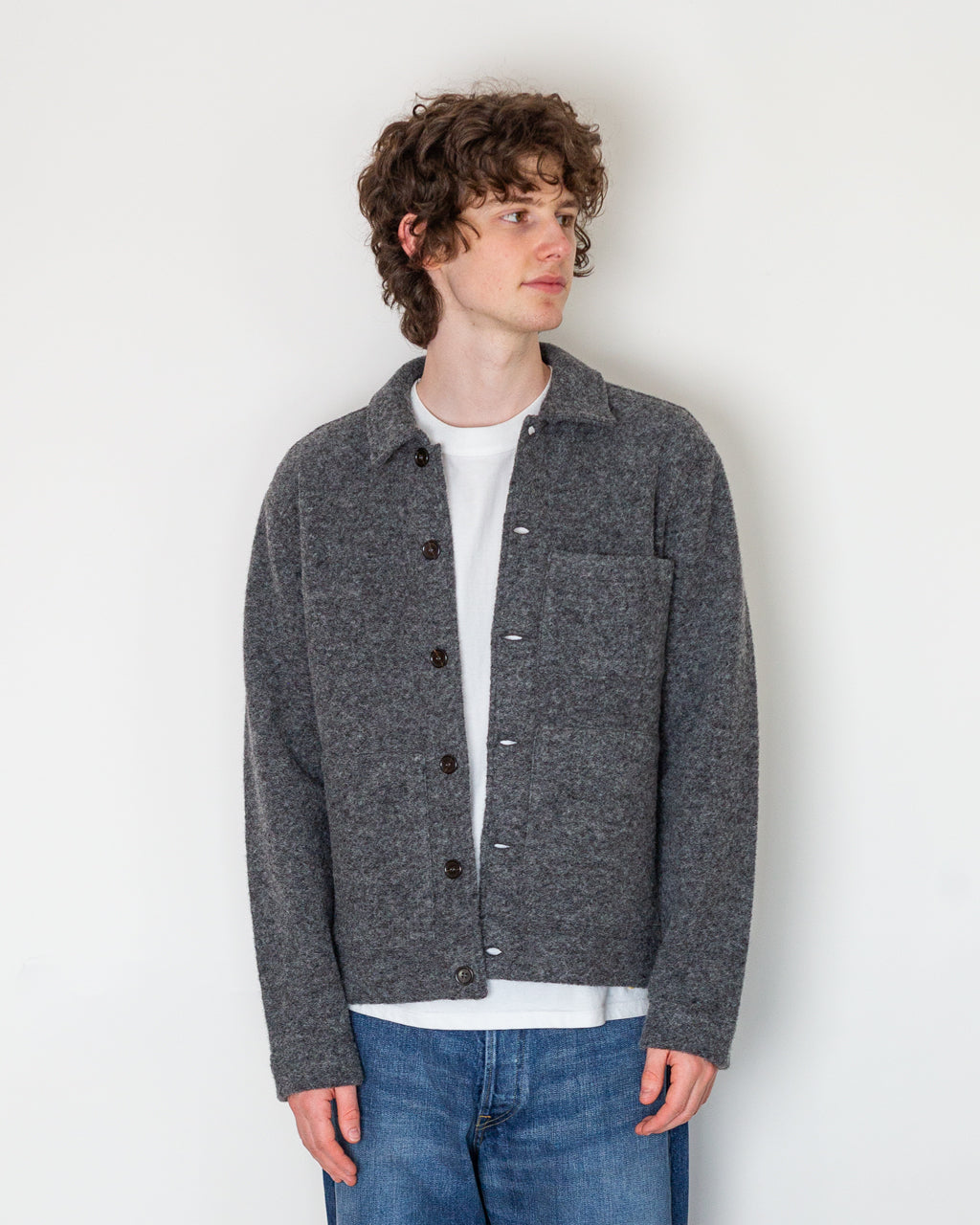 Wool Fleece Uniform Jacket - Grey