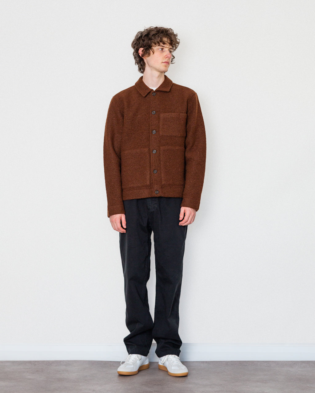 Wool Fleece Uniform Jacket - Cacao