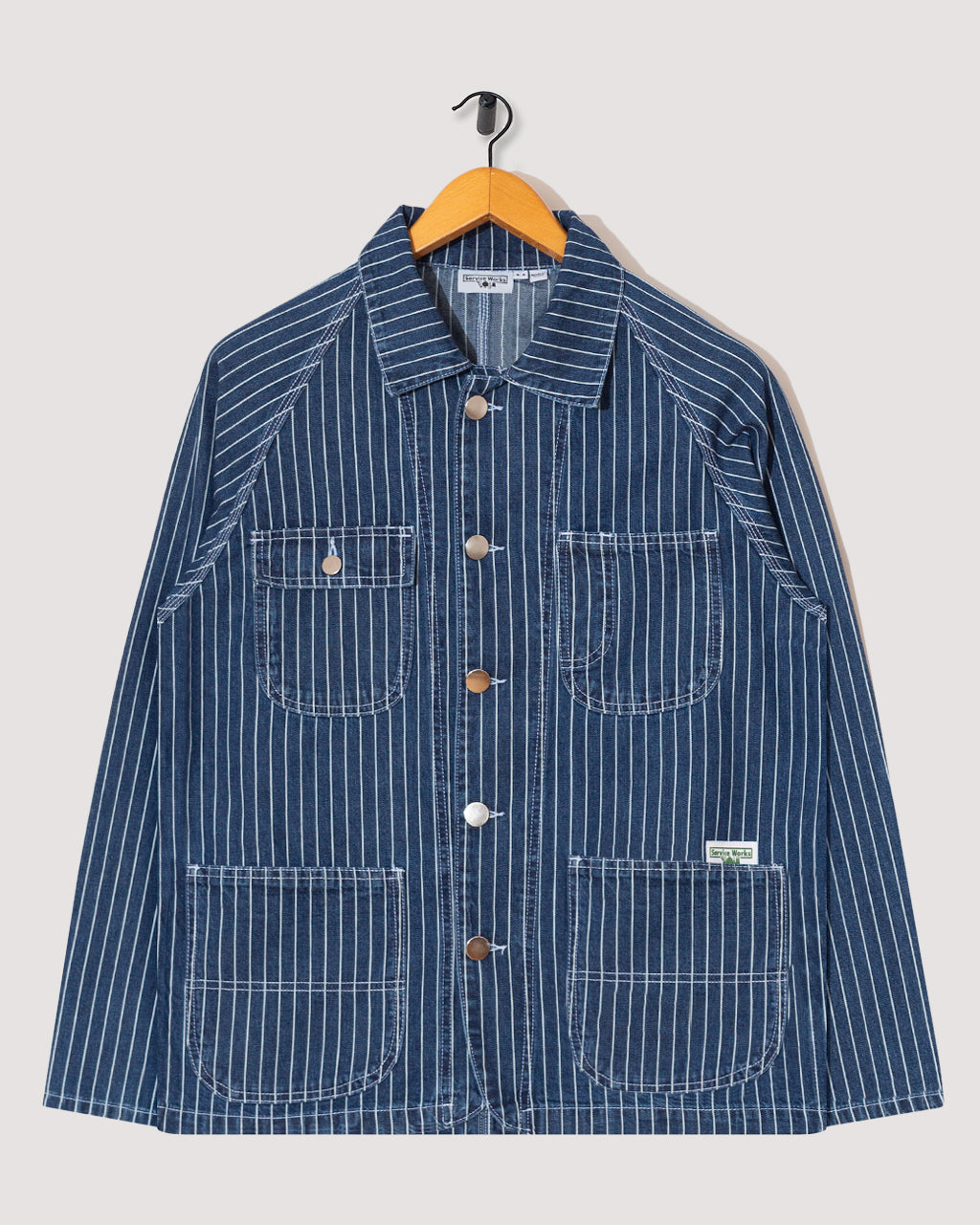 Pinstripe Denim Coverall 2.0 - Indigo | Service Works | Peggs & son.