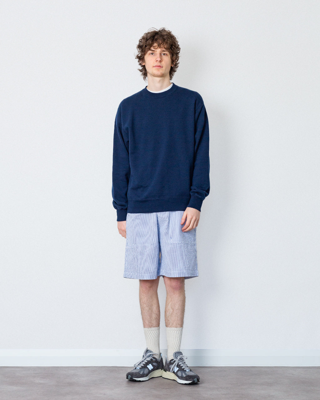 Seersucker Chef Short - Navy Stripe
