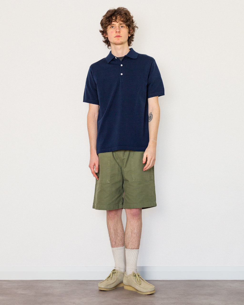Knit Polo 12G S/S - Navy