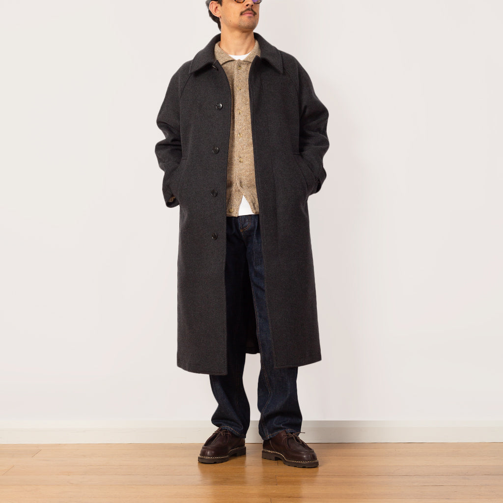 Installation Coat - Dark Grey Recycled Wool