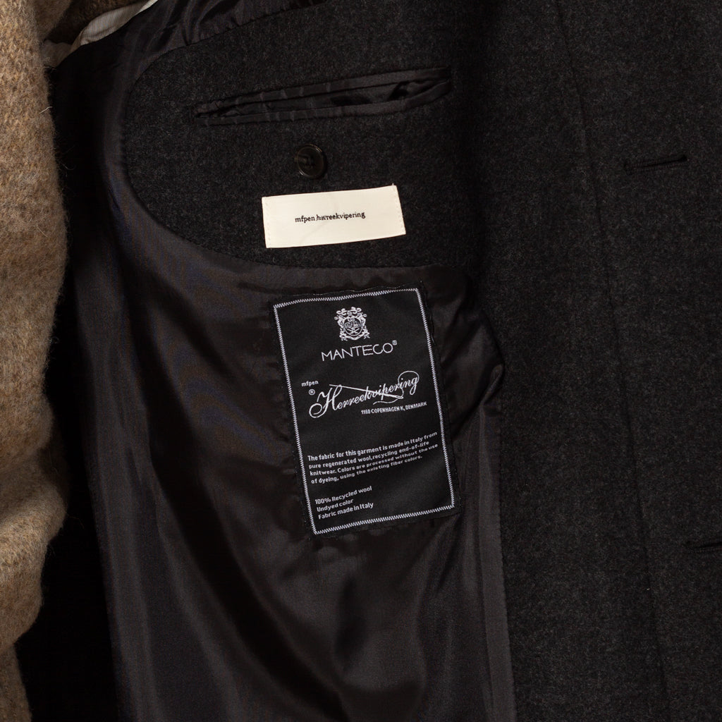 Installation Coat - Dark Grey Recycled Wool