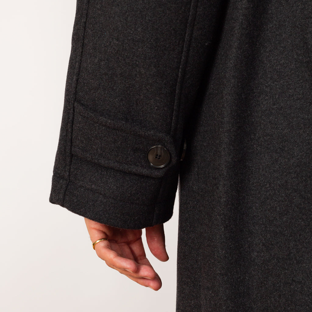 Installation Coat - Dark Grey Recycled Wool