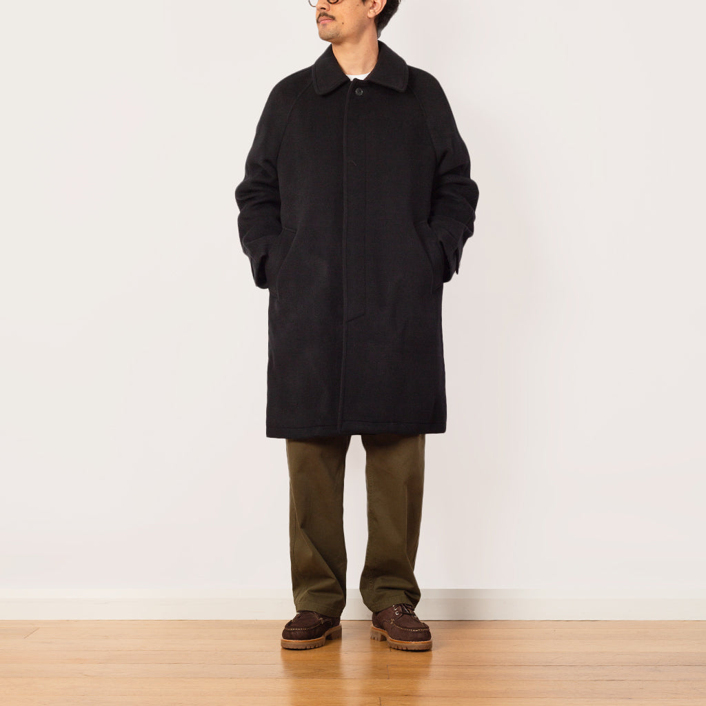 Accession Coat - Black Recycled Wool