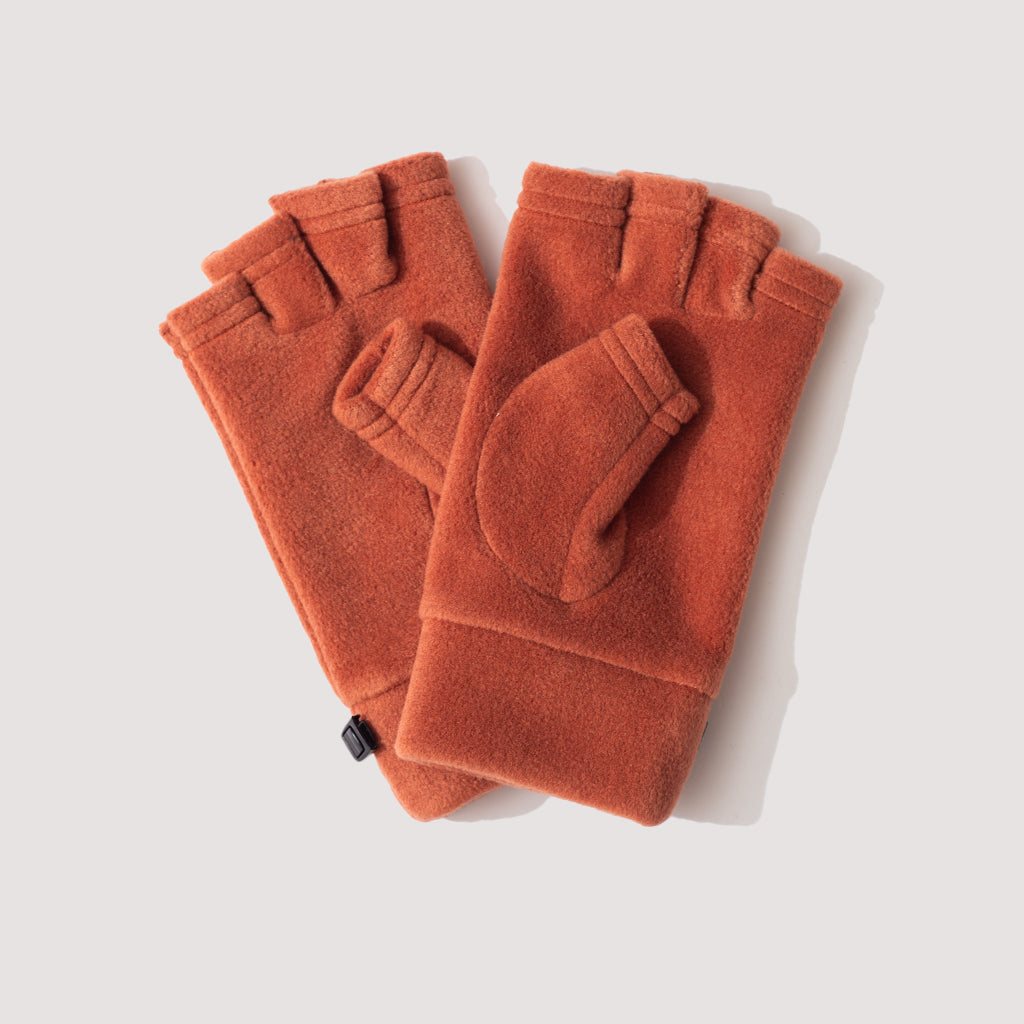 Fleece Gloves - Dark Orange