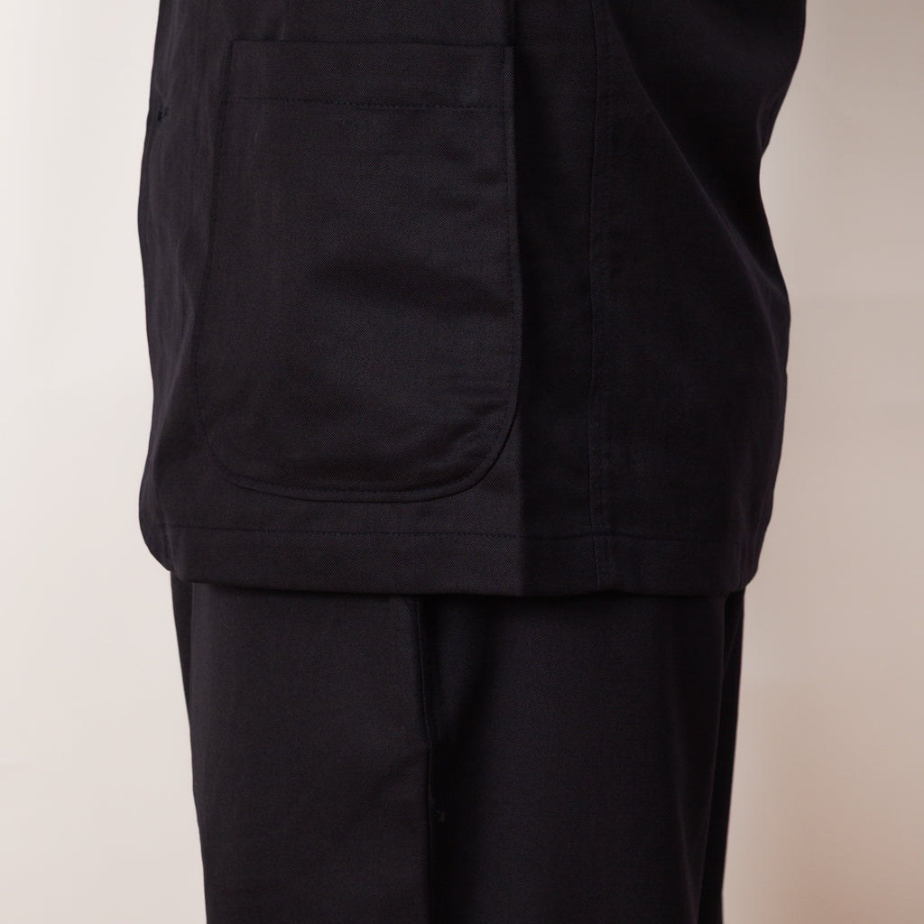 Travel Suiting Two Button Jacket - Navy