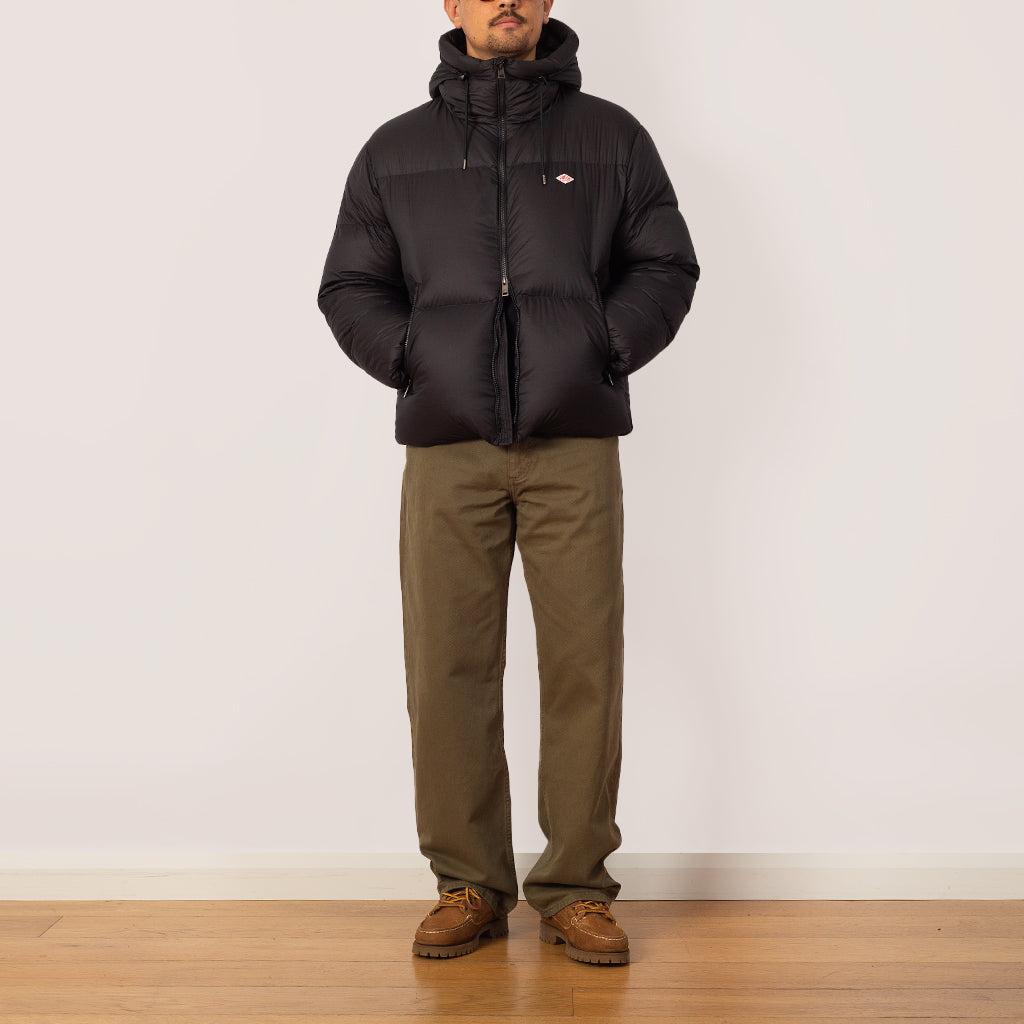 Down Hooded Jacket - Black