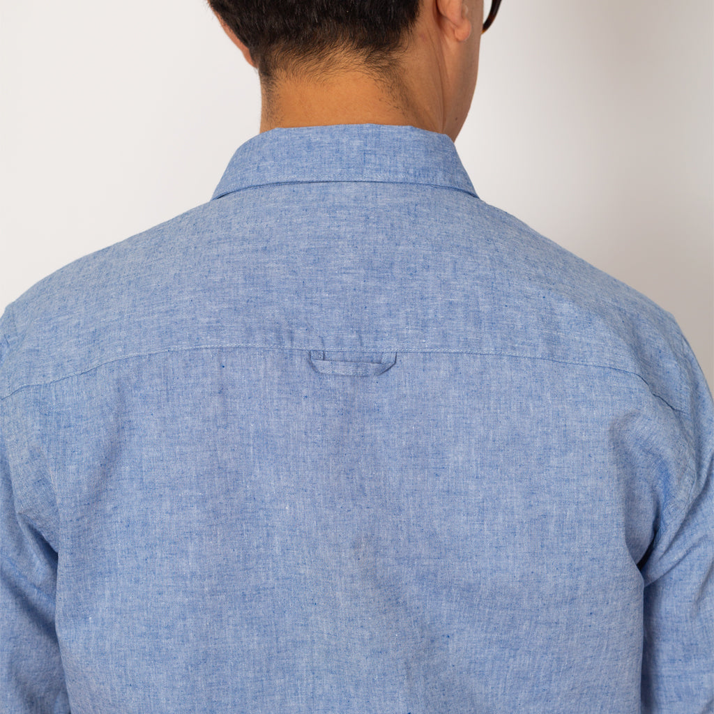 Relaxed Fit Shirt - Blue Texture