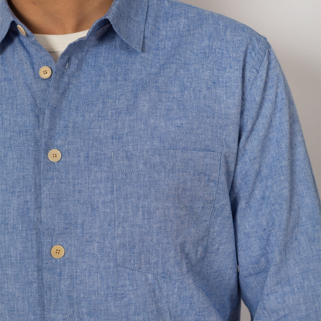 Relaxed Fit Shirt - Blue Texture