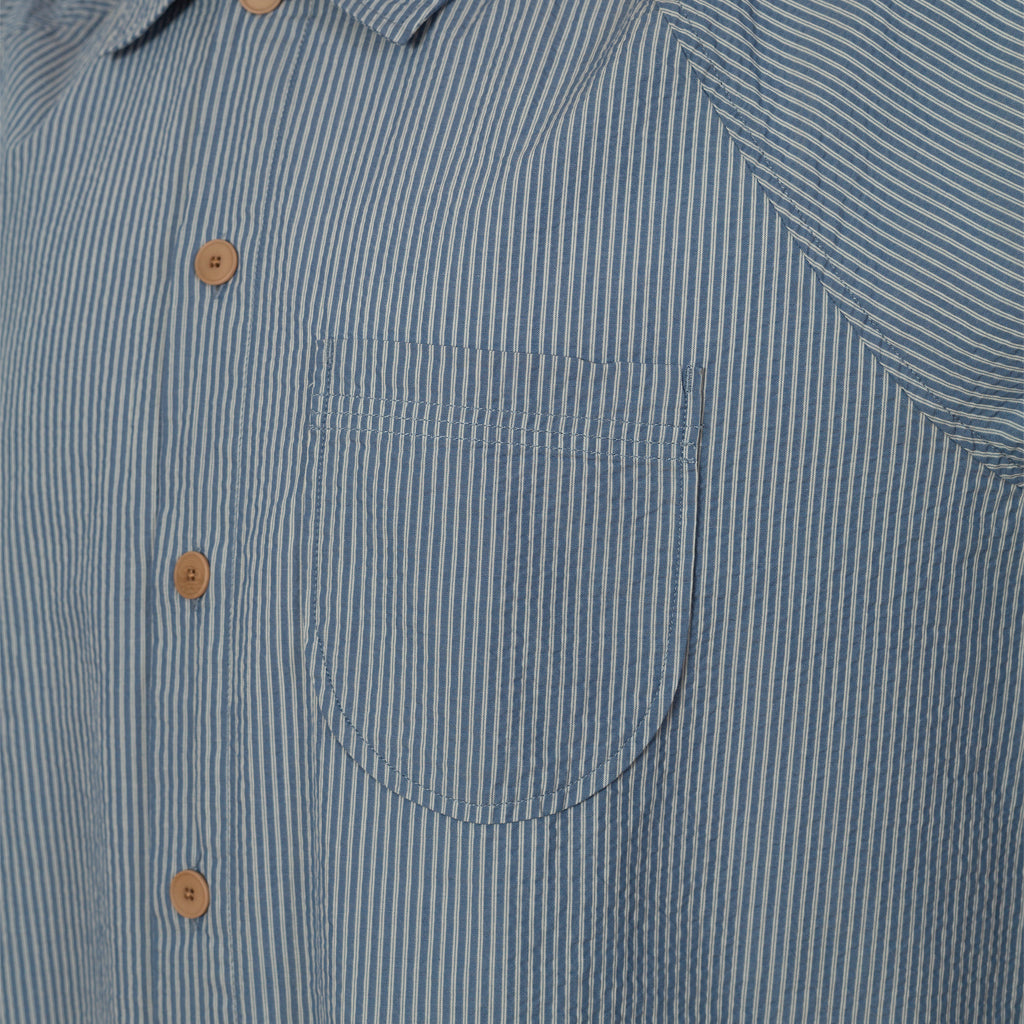 Raglan Shirt - Blue Crinkle Stripe