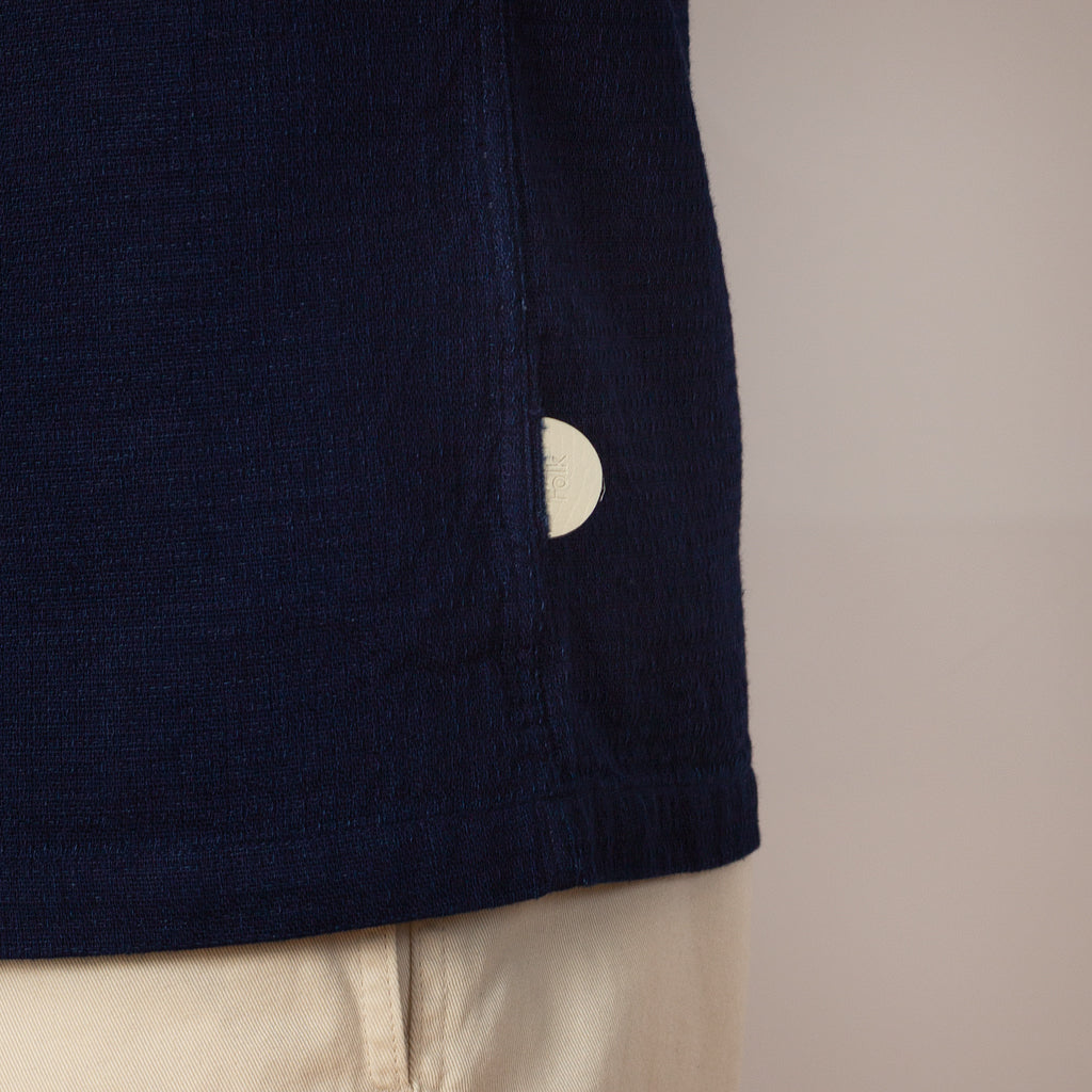 Patch Shirt - Indigo Double Cloth