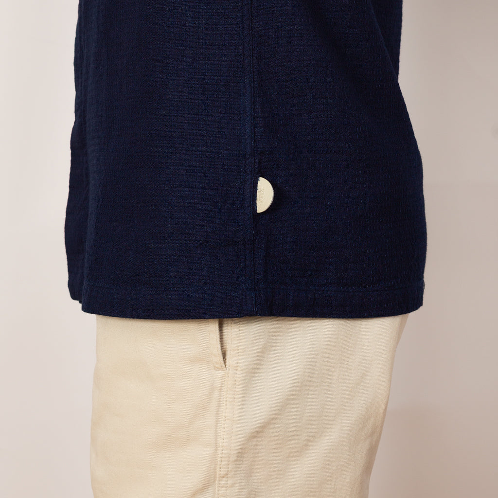 Patch Shirt - Indigo Double Cloth