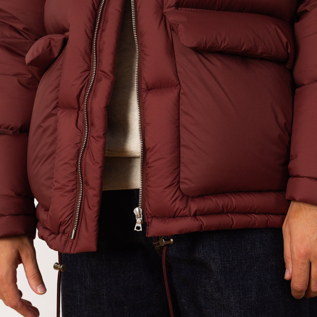 Super Light Nylon Ripstop Down Blouson - Burgundy