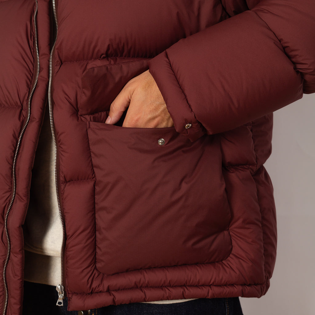 Super Light Nylon Ripstop Down Blouson - Burgundy