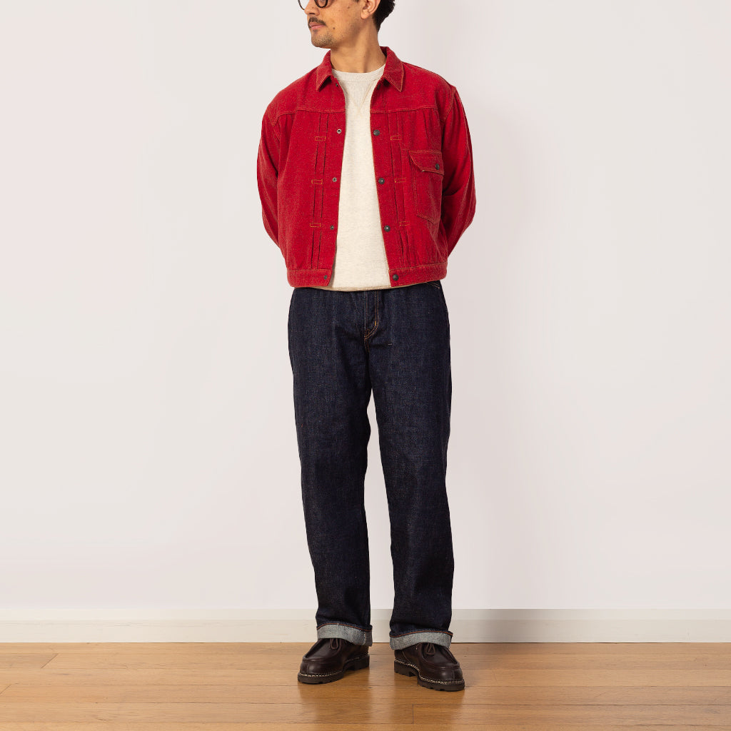 Twill Aging-Wool 1st JKT - Fade Red