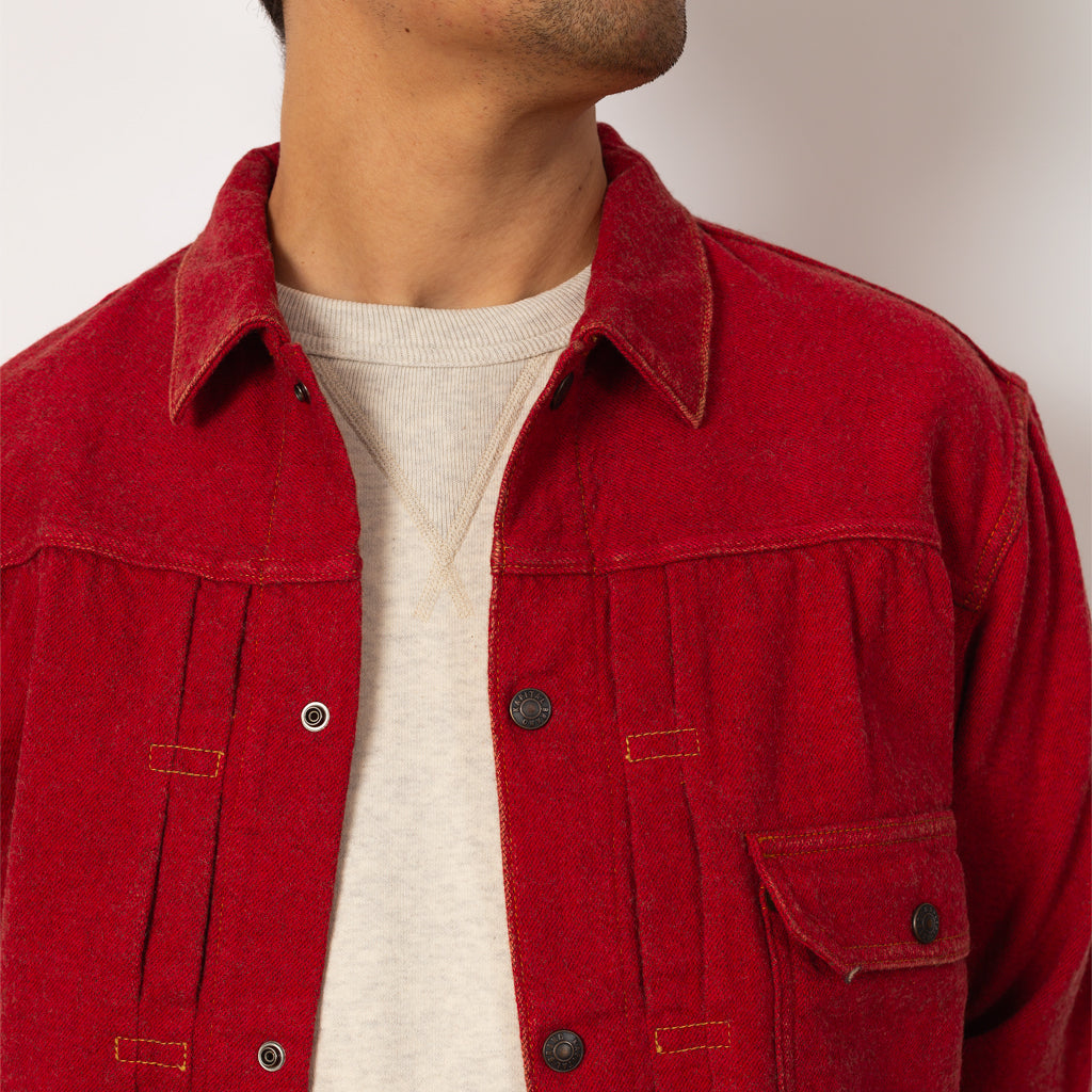Twill Aging-Wool 1st JKT - Fade Red