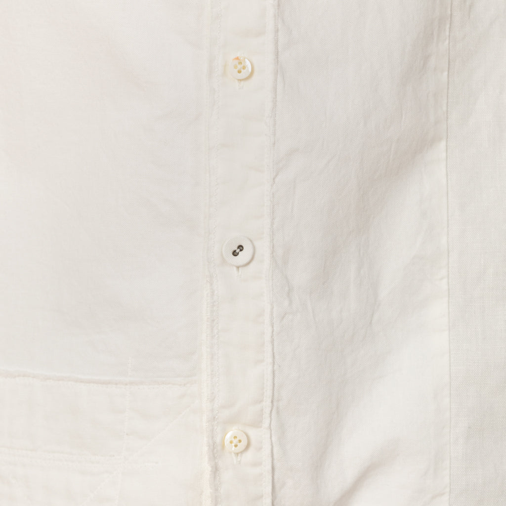 Cotton x Linen Patchwork KATMANDU Shirt 23' - White