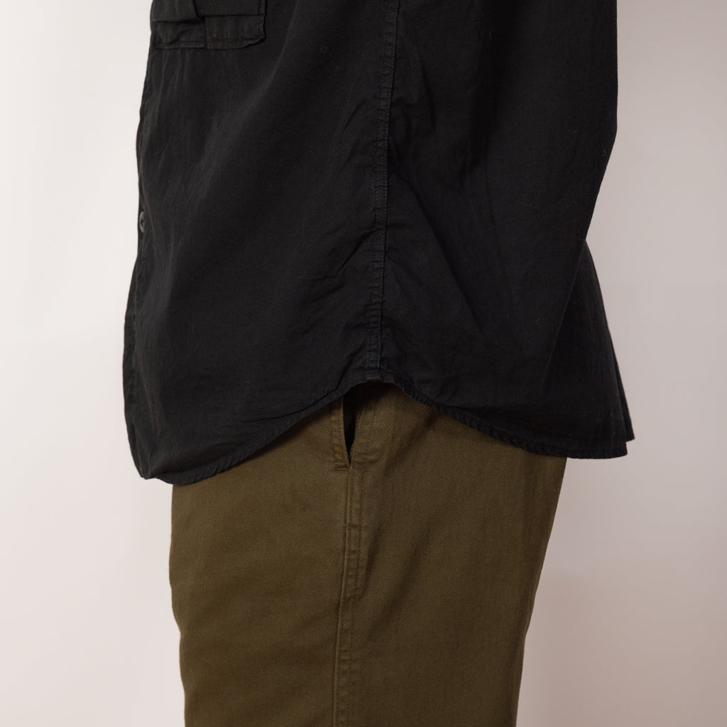 Broad Cloth Anorak Shirt - Black