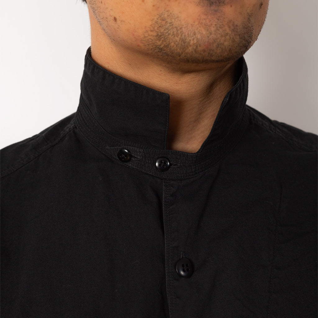 Broad Cloth Anorak Shirt - Black