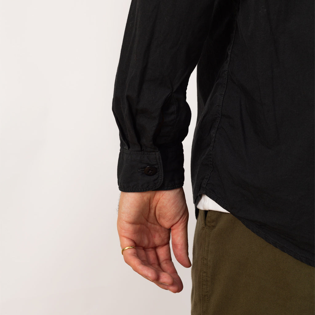 Broad Cloth Anorak Shirt - Black