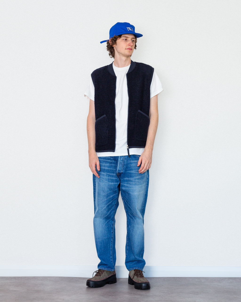 Wool Fleece Waistcoat - Navy