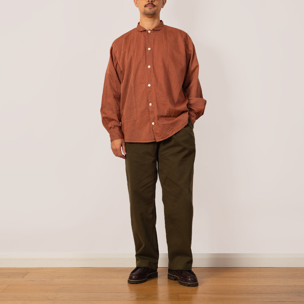 Stole Pocket Butterfly Shirt - Turkey Red Dyed