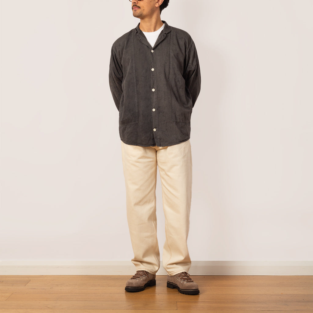 Stole Pocket Butterfly Shirt - Chestnut Dyed