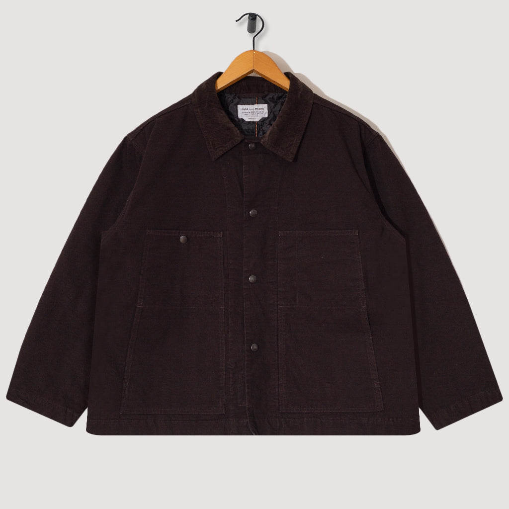 Quilted Coverall Jacket - Muddy Black | Ends and Means | Peggs & son.
