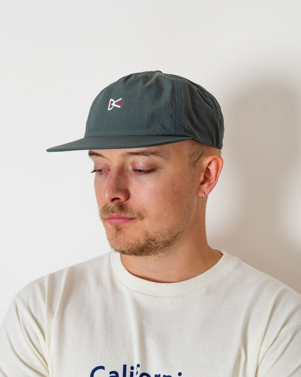 Panelled Nylon Hat - Cool Sage