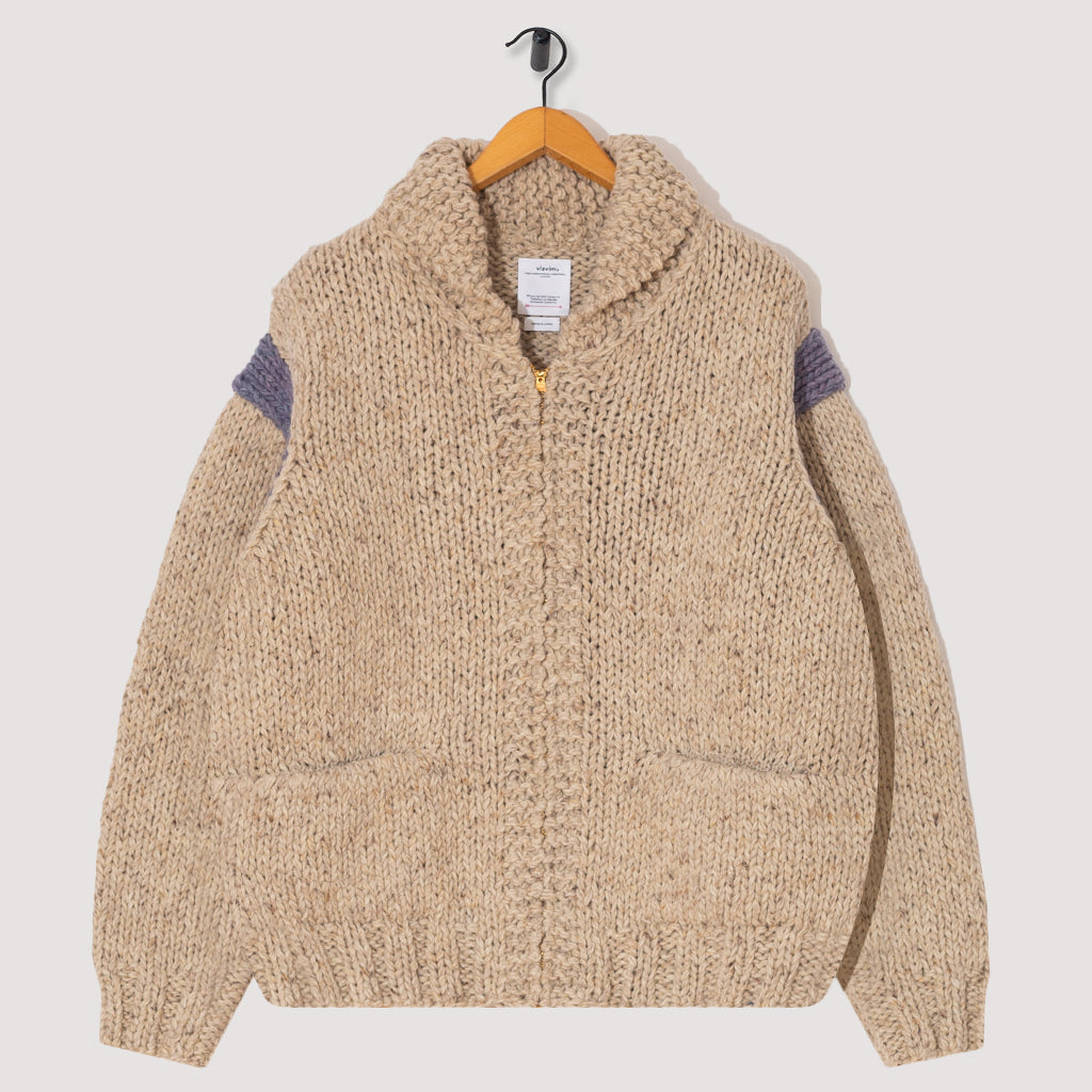 gim hand knit puie New wool100% カウチンニット｜ファッション