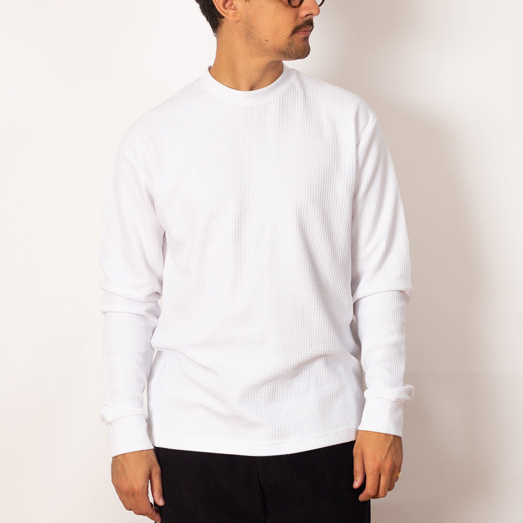 Thermal Waffle LS Tee - White