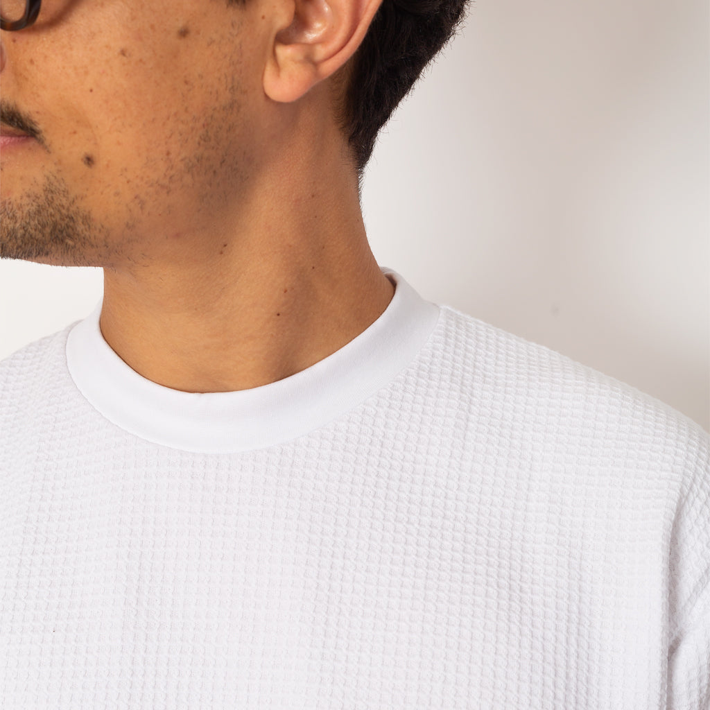 Thermal Waffle LS Tee - White
