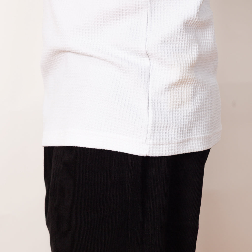 Thermal Waffle LS Tee - White