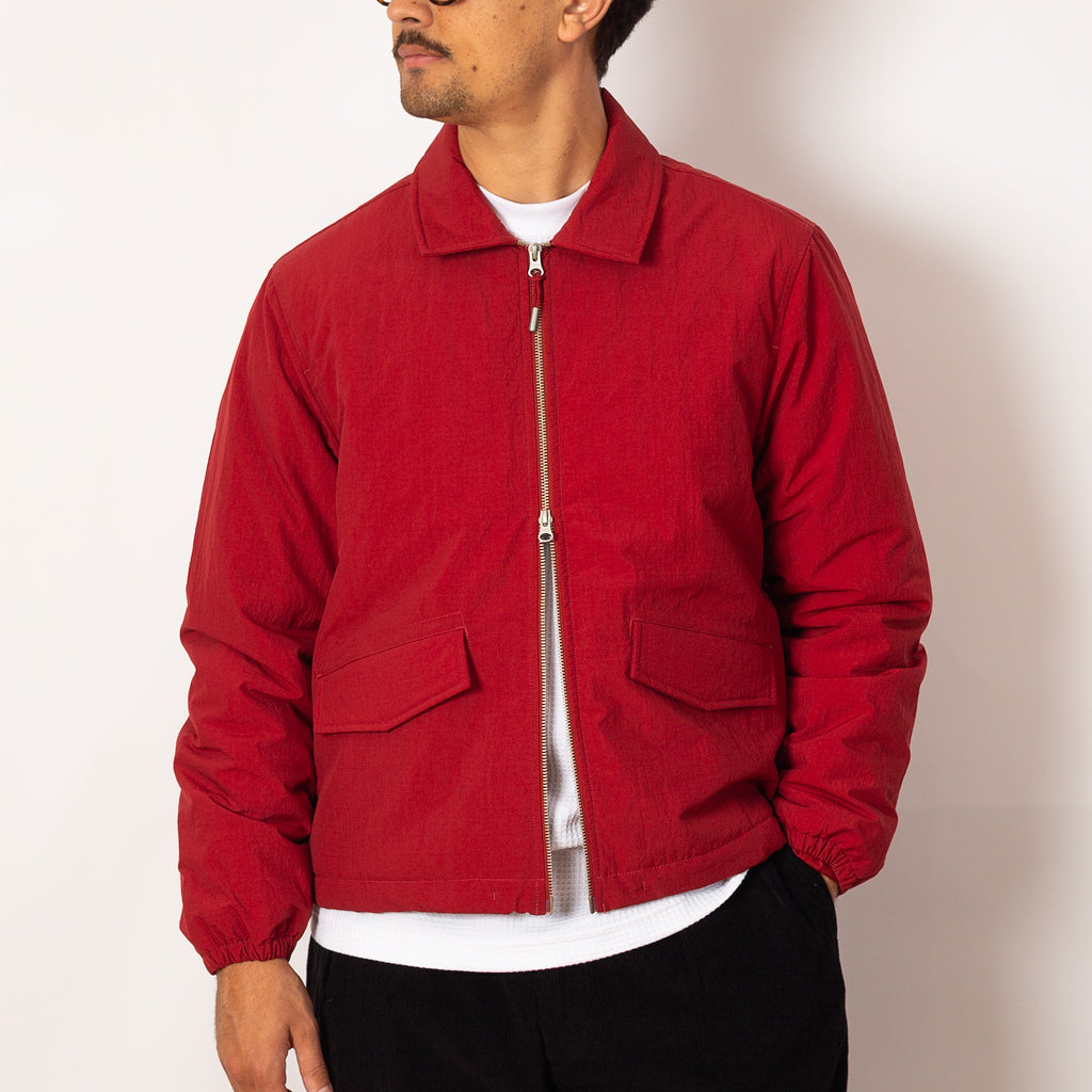 Wadded Bomber - Crimson Ripstop Nylon