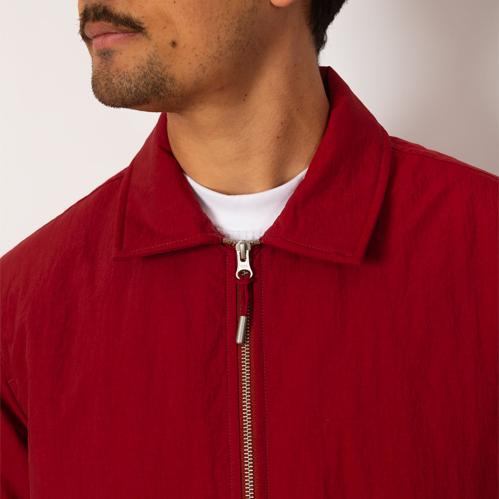 Wadded Bomber - Crimson Ripstop Nylon