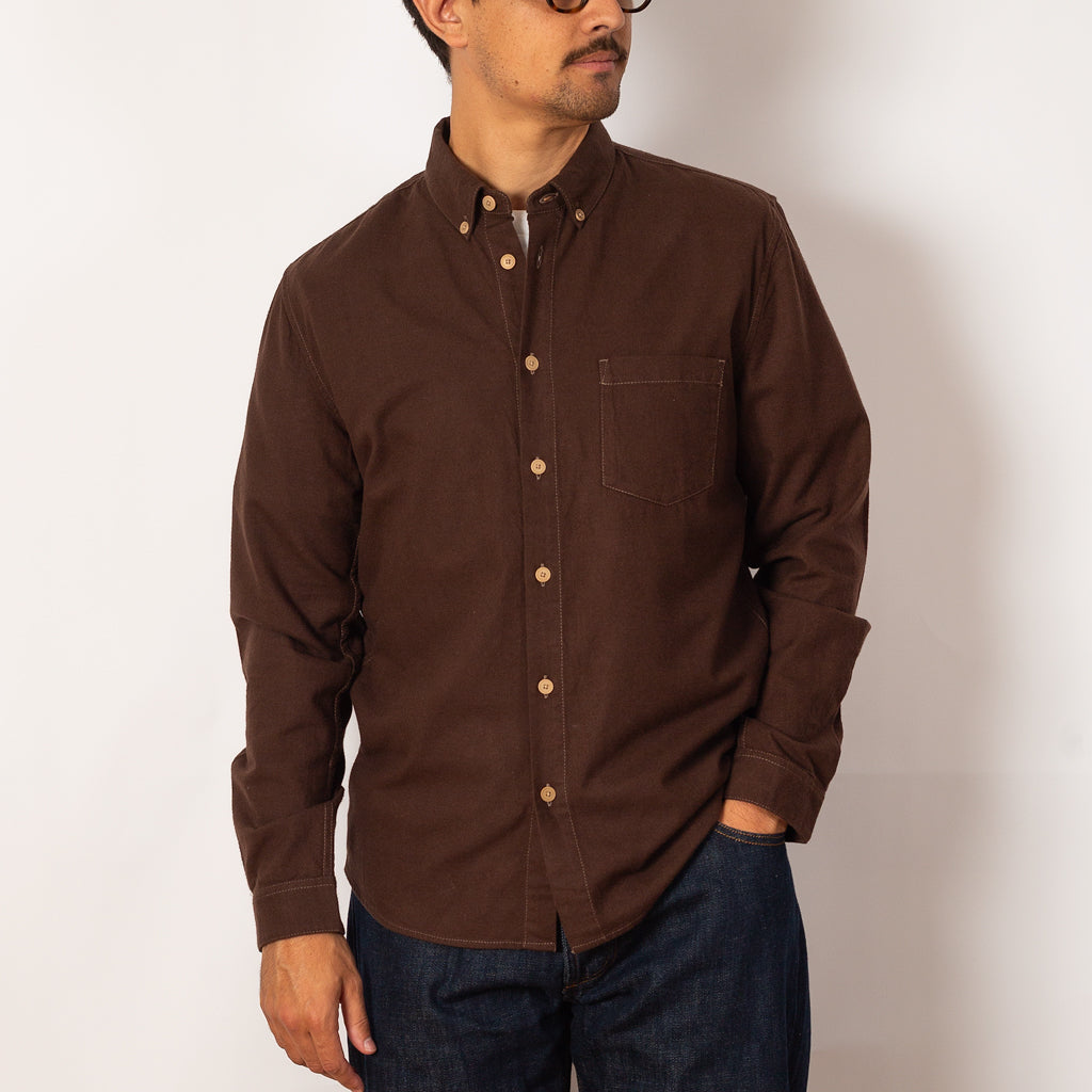 Relaxed Fit Shirt - Espresso Flannel