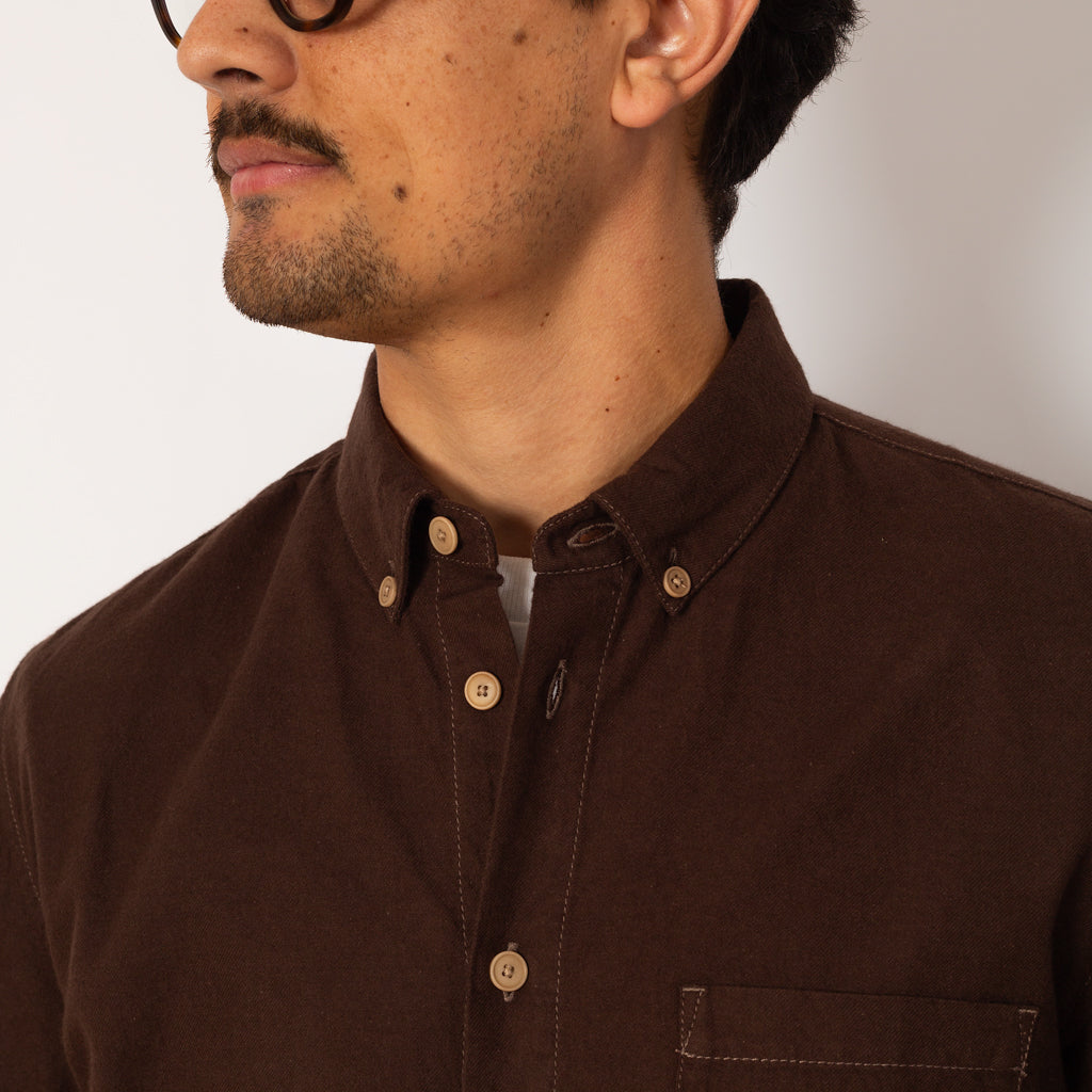 Relaxed Fit Shirt - Espresso Flannel