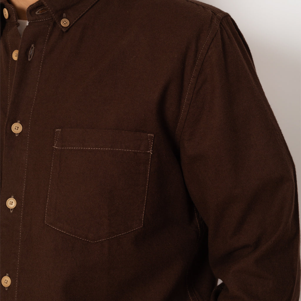 Relaxed Fit Shirt - Espresso Flannel