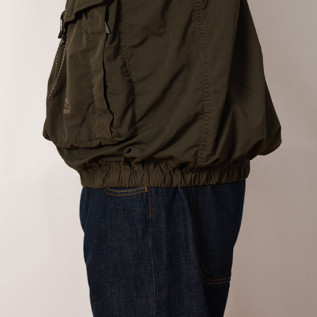 and wander Garment Dyed Hooded Jacket - Khaki