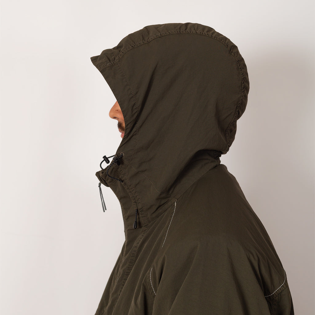 and wander Garment Dyed Hooded Jacket - Khaki