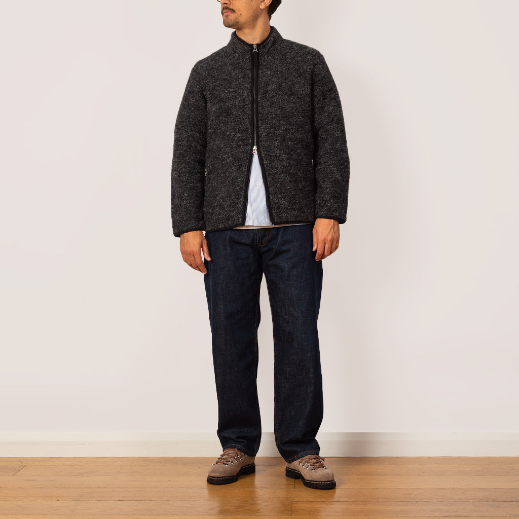 Climbing Jacket - Six Wool Fleece Black