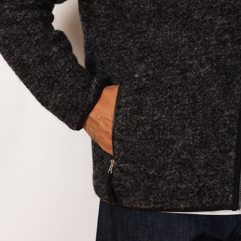Climbing Jacket - Six Wool Fleece Black